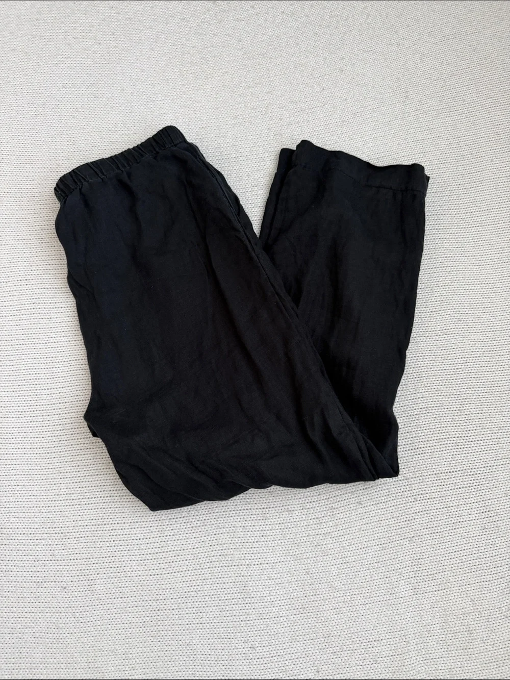 Quince 100% Linen Drawstring Pants Black Size Small